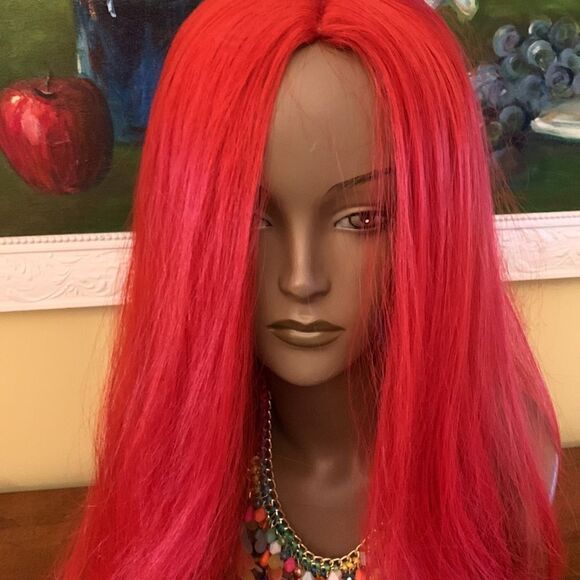 Red Wig appx 22/24”. Beautiful & combs well - Picture 2 of 8